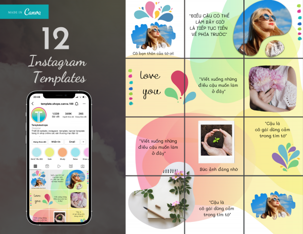 thiết kế instagram template với canva