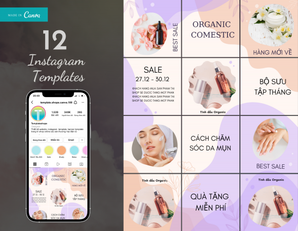 thiết kế instagram template với canva
