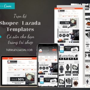 Template trang trí shop Shopee /Lazada